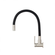 SUS304 Wall Sink Tap c/w Flexible Black Silicone Hose