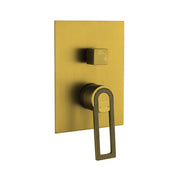 Rectangular Concealed Bath Mixer - Matte Gold