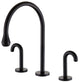 3 Holes Wash Basin Mixer - Black