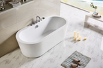 Free Standing Bathtub c/w Waste - White