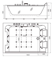 Massage Bath Tub  - White