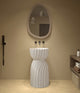 Polystone Free Standing Wash Basin - Cream White