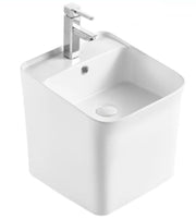 Wall Hung Wash Basin c/w Fixing Bolts - White