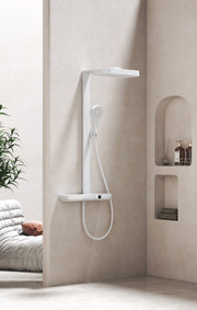 Exposed Shower Bar Set - Matt White