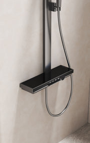 Exposed Shower Bar Set - Matt Black