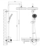 Exposed Shower Bar Set - Matt Black