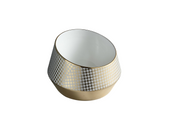 Above Counter Top Basin - White With Gold Pattern