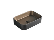 Above Counter Top Basin - Matt Black & Red Copper