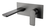 Wall Mixer With Spout - Grey