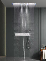 Five Function Rectangle Overhead Rain Shower - Chrome