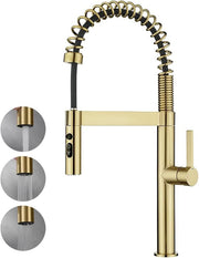 Pillar Sink Mixer - Matte Gold