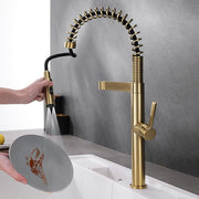 Pillar Sink Mixer - Matte Gold