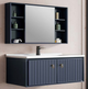 Main Basin Cabinet c/w Mirror, Glass Shelf and Rack