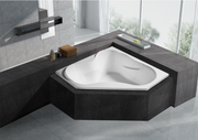 Built-In Corner Massage Bath Tub - White