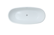 Free Standing Bathtub c/w Waste - White