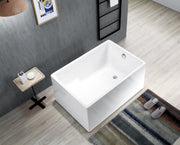 Free Standing Bathtub c/w Waste - White