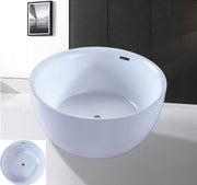 Free Standing Bathtub c/w Waste - White