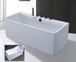 Free Standing Bathtub c/w Tap & Waste - White