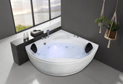 Corner Massage Bath Tub - White