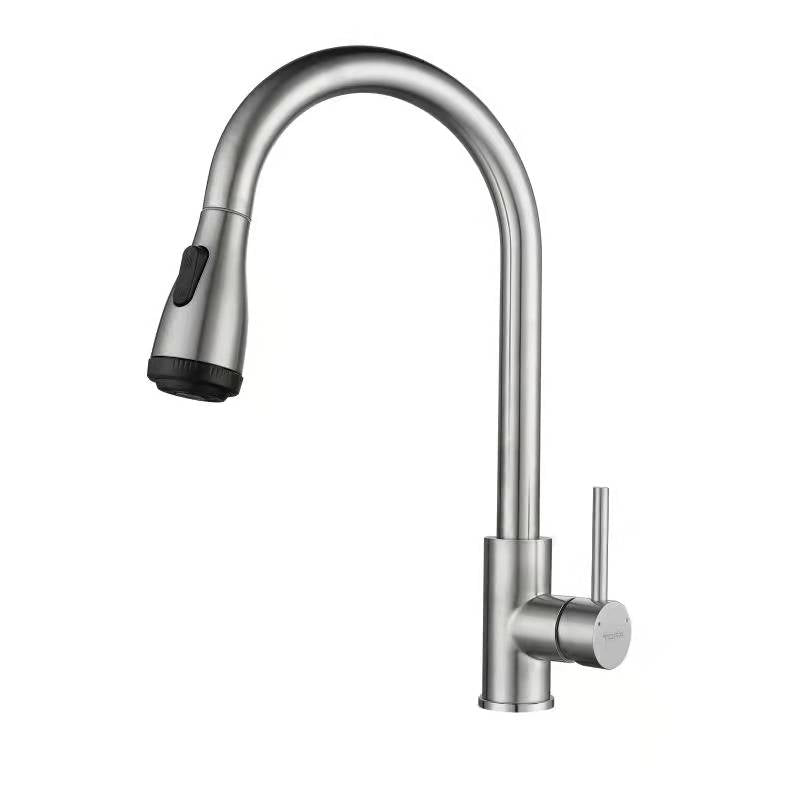 Kitchen Pull Down Mixer Tap - Satin – Big Bath Online Store