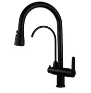 Pillar Sink Mixer c/w Filter Tap - Black Matt