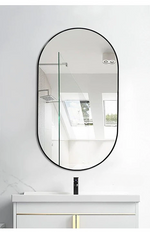 5mm Mirror c/w Aluminium Frame - Black