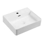 Above Counter/ Wall Hung Wash Basin c/w Fixing Bolts - White